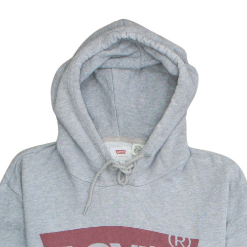 Levi's Men's Grey Logo Pullover Hoodie Size L Regular Fit