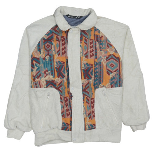 AC Men's Multicoloured Geometric Bomber Jacket Size M