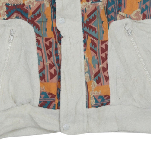 AC Men's Multicoloured Geometric Bomber Jacket Size M