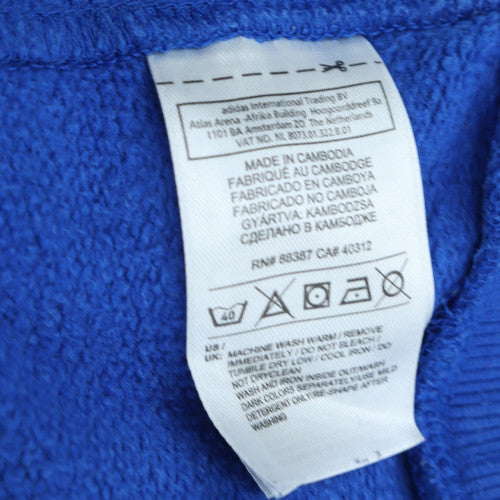 Adidas Men's Blue Pullover Hoodie Small Logo Sportswear