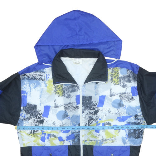 Marcel Clair Men's Blue 90s Retro Windbreaker Jacket L