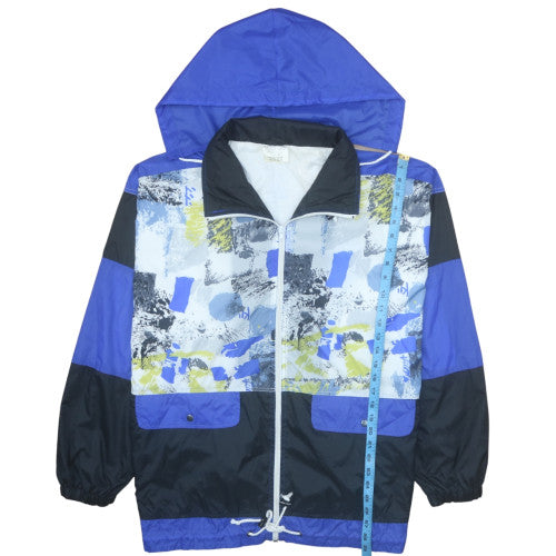 Marcel Clair Men's Blue 90s Retro Windbreaker Jacket L