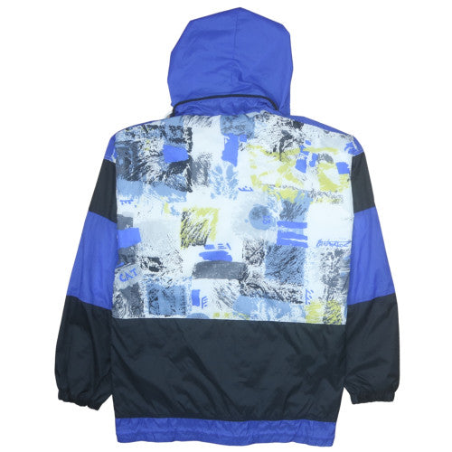 Marcel Clair Men's Blue 90s Retro Windbreaker Jacket L