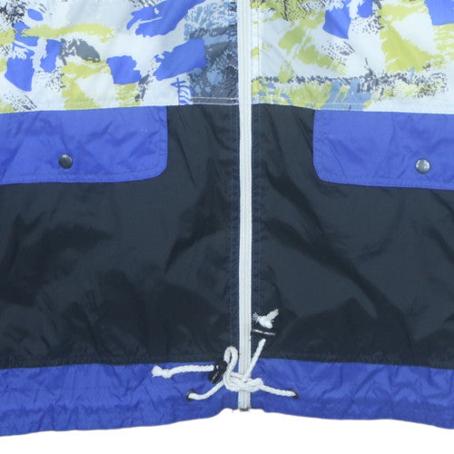 Marcel Clair Men's Blue 90s Retro Windbreaker Jacket L