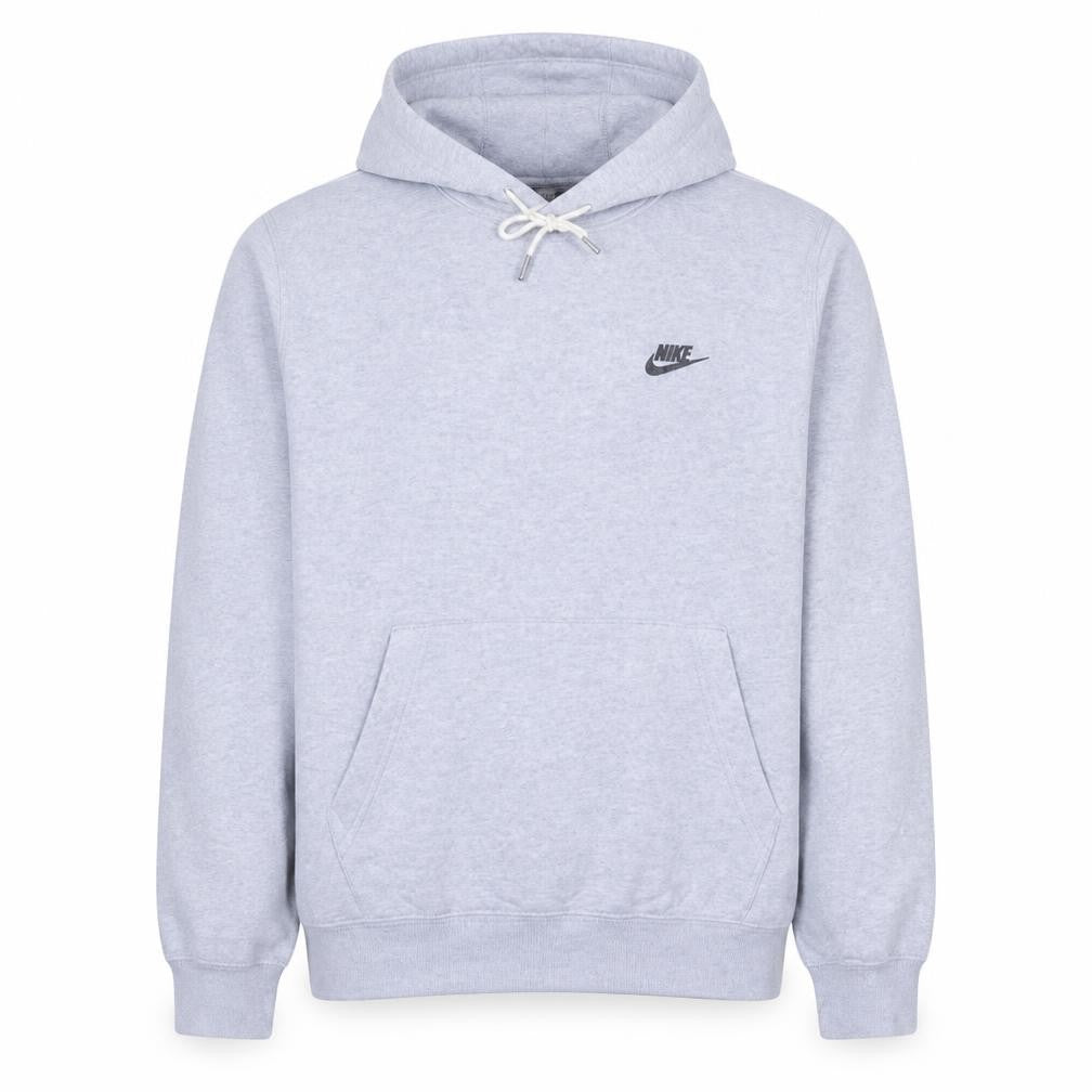 Front view of Nike Men's Grey Pullover Hoodie, size M, Regular Fit Sportswear