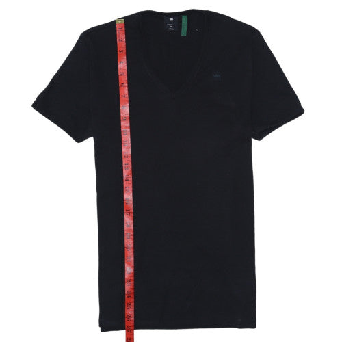G-Star RAW Men's Black V-Neck Short Sleeve Cotton T-Shirt M