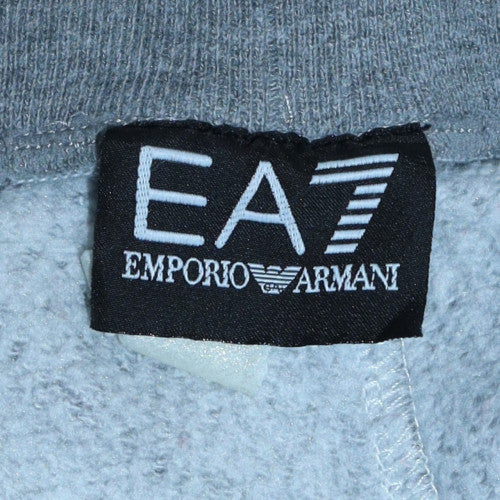 Emporio Armani EA7 Men Grey Jogger Sweatpants M Regular Fit Cotton Blend