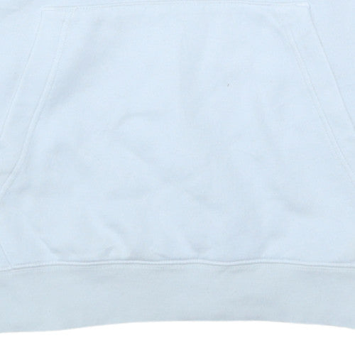 Nike Men's White Pullover Hoodie Small Fleece Logo Sweatshirt