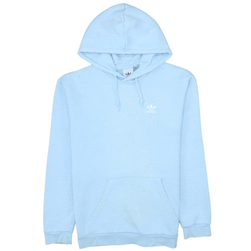 Adidas Men Blue Pullover Hoodie Fleece Logo S Regular Fit