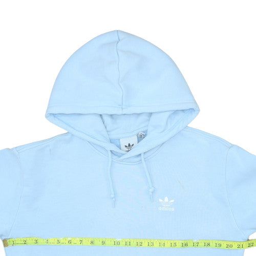 Adidas Men Blue Pullover Hoodie Fleece Logo S Regular Fit