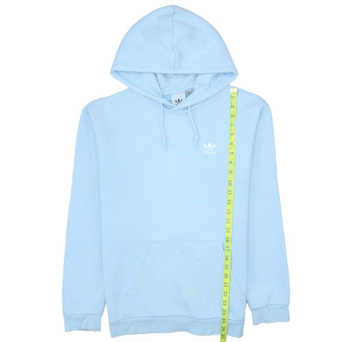 Adidas Men Blue Pullover Hoodie Fleece Logo S Regular Fit