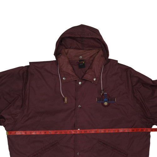 Jinglers Men’s Brown Hooded Rain Coat Jacket 42/44 Regular Fit