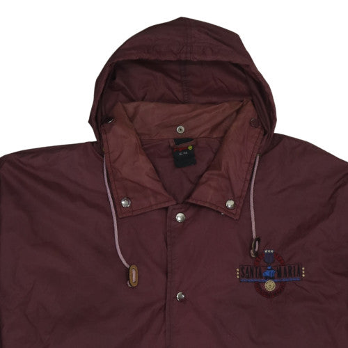 Jinglers Men’s Brown Hooded Rain Coat Jacket 42/44 Regular Fit