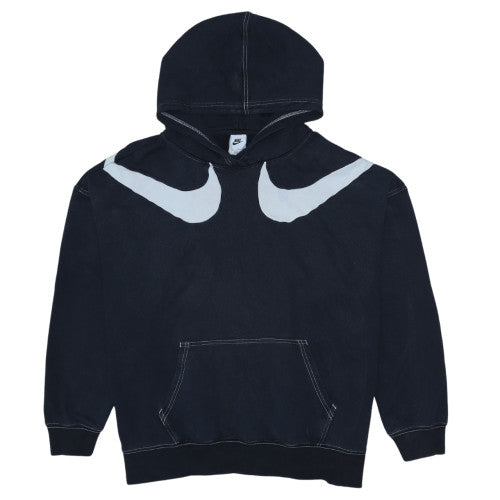 Nike Men's Black XL Pullover Hoodie with Large Logo and Kangaroo Pocket
