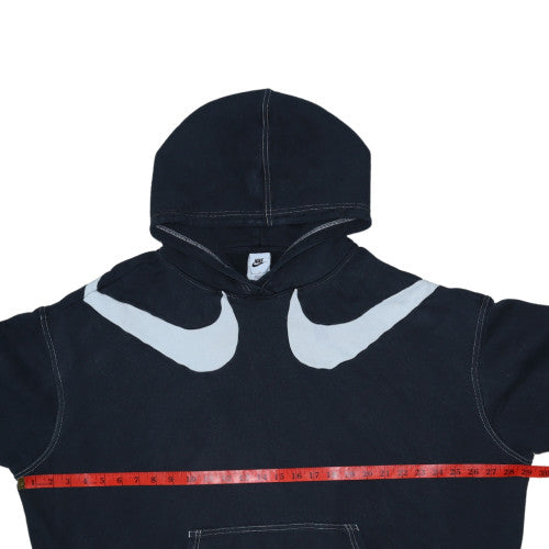 Nike Men's Black XL Pullover Hoodie with Large Logo and Kangaroo Pocket