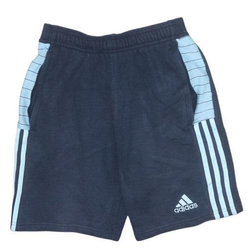 Adidas Men's Black & Blue Athletic Shorts XS Elastic Waist Lightweight