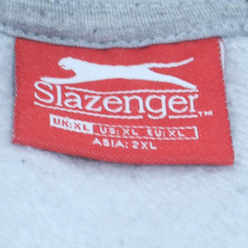 Slazenger Mens Grey XL Crew Neck Pullover Sweatshirt