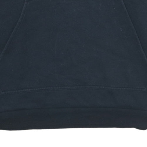 Adidas Men Black Pullover Hoodie L Fleece Logo Sportswear
