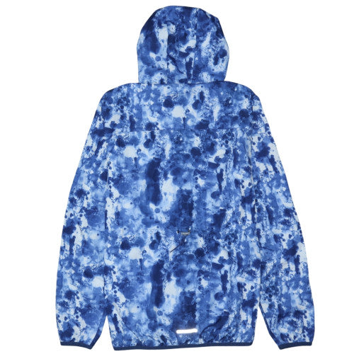 Cecilia Sport Womens Blue Hooded Windbreaker Jacket Size L