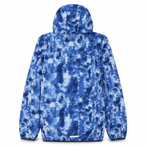 Cecilia Sport Womens Blue Hooded Windbreaker Jacket Size L