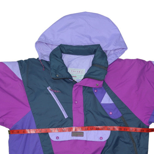 Tigara Men's Multicoloured 54 Hooded Anorak Jacket Windproof Retro Style