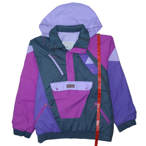Tigara Men's Multicoloured 54 Hooded Anorak Jacket Windproof Retro Style