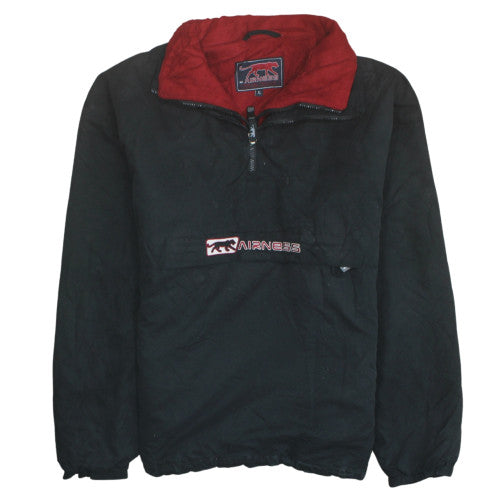 Airness Men's Black Red Fleece Half Zip Pullover Sweatshirt XL