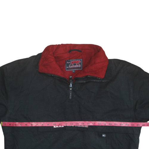 Airness Men's Black Red Fleece Half Zip Pullover Sweatshirt XL
