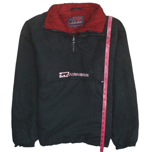 Airness Men's Black Red Fleece Half Zip Pullover Sweatshirt XL