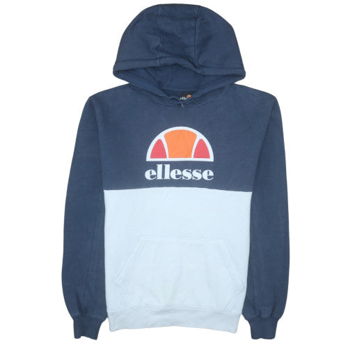 Ellesse Men's Blue Pullover Hoodie L Logo Fleece Sweatshirt