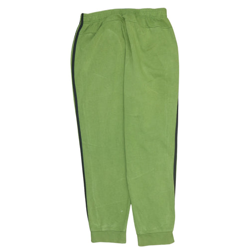 adidas Mens Green Sweatpants L Regular Fit Fleece Tapered Trousers