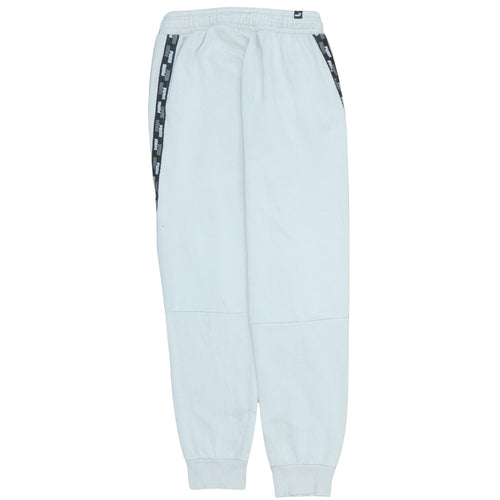Puma Men's White Jogger Sweatpants M Logo Tape Regular Fit