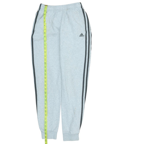 Adidas Boys Grey Jogger Trousers 13-14 Years Elastic Waist Fleece Sportswear