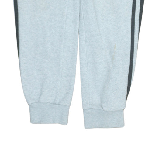 Adidas Boys Grey Jogger Trousers 13-14 Years Elastic Waist Fleece Sportswear