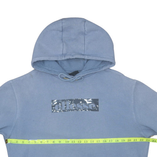 Ellesse Men's Blue Pullover Hoodie Medium Fleece Logo Sweatshirt