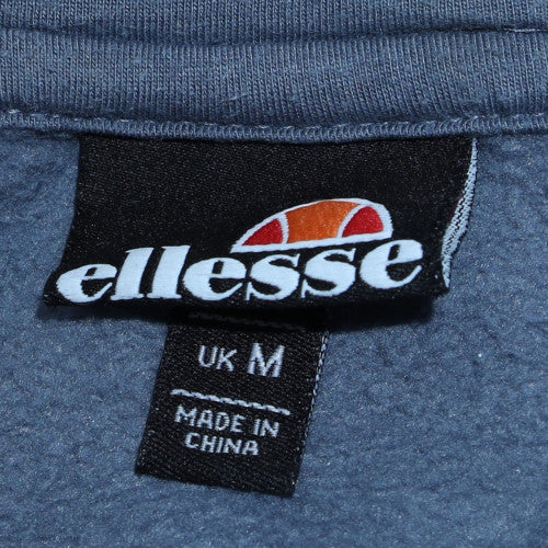 Ellesse Men's Blue Pullover Hoodie Medium Fleece Logo Sweatshirt