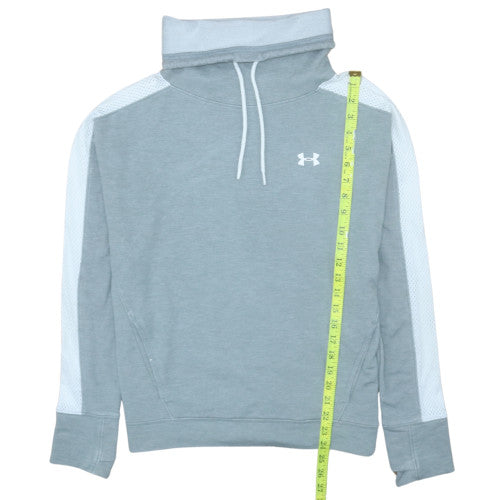Under Armour Mens Grey Pullover Hoodie Medium Loose Fit Athletic Style