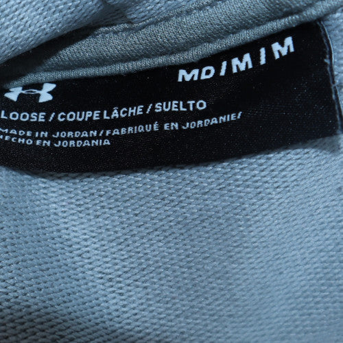 Under Armour Mens Grey Pullover Hoodie Medium Loose Fit Athletic Style