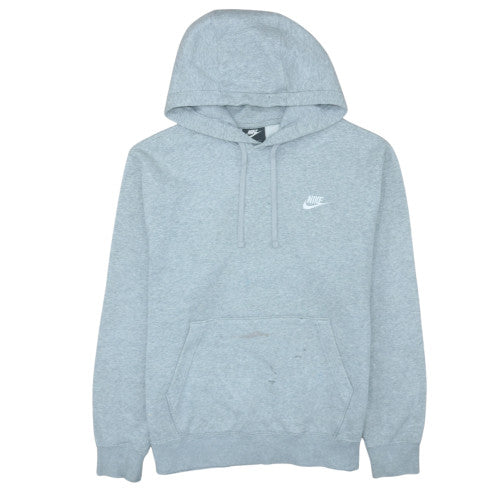 Nike Men’s Grey Pullover Hoodie M Regular Fit Fleece Sportswear