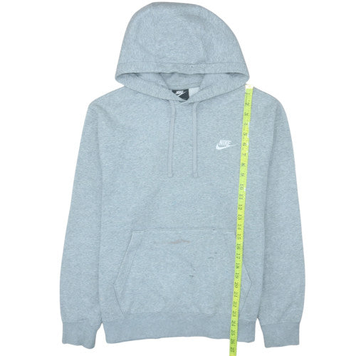 Nike Men’s Grey Pullover Hoodie M Regular Fit Fleece Sportswear