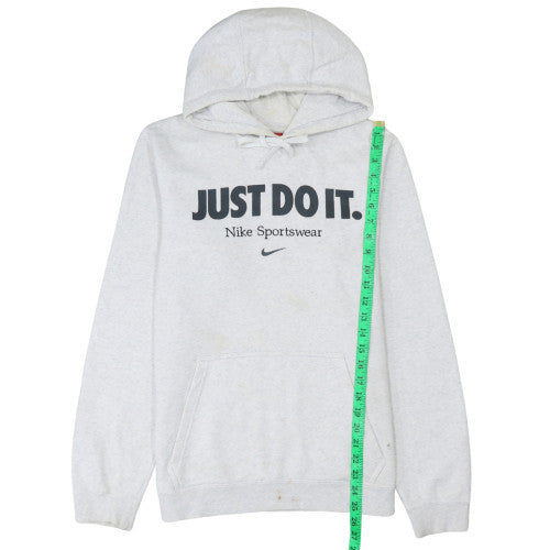 Nike Men's Grey Just Do It Pullover Hoodie Size S