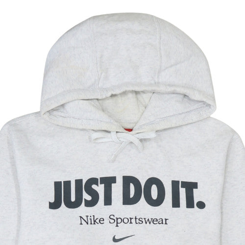 Nike Men's Grey Just Do It Pullover Hoodie Size S