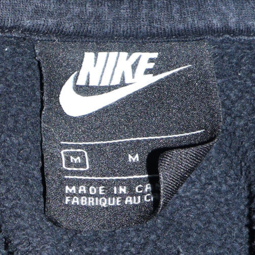Nike Men's Black Pullover Hoodie M Fleece Logo Sweatshirt