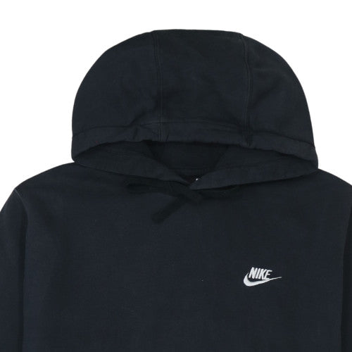 Nike Men's Black Pullover Hoodie M Fleece Logo Sweatshirt