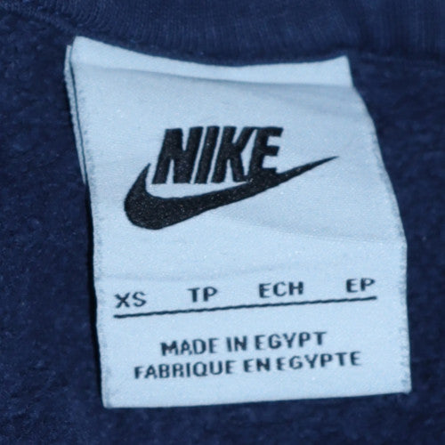 Nike Men’s Blue XS Pullover Hoodie with Graphic Print
