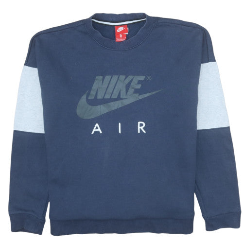 Nike Men's Blue Crew Neck Logo Pullover Sweatshirt Size M