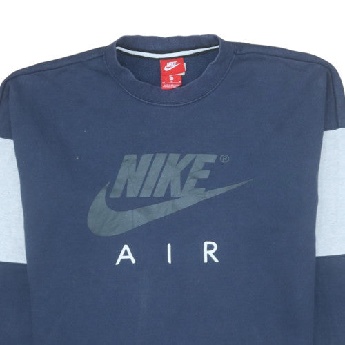 Nike Men's Blue Crew Neck Logo Pullover Sweatshirt Size M