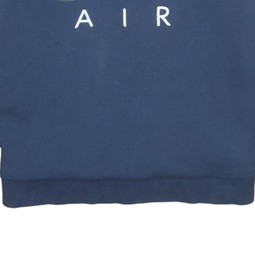 Nike Men's Blue Crew Neck Logo Pullover Sweatshirt Size M