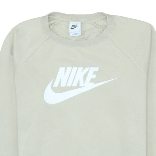 Nike Women Beige Small Pullover Crew Neck Sweatshirt