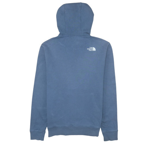 The North Face Men's Blue Pullover Hoodie M Cotton Logo Sweatshirt